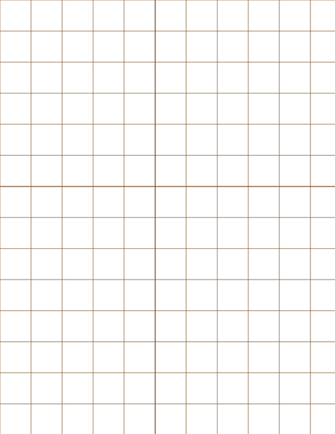 Metric Grid Paper (20mm) - Sepia with 2x2 Quadrants