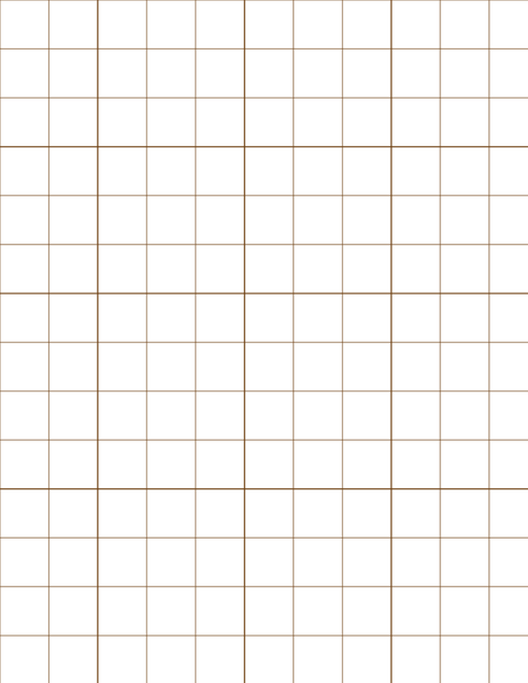 Metric Grid Paper (20mm) - Sepia with 4x4 Grid