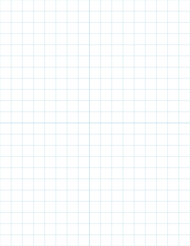 Large-Scale Grid Paper (1/2-inch) - Blue with 2x2 Quadrants
