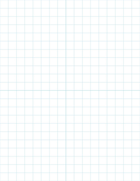 Large-Scale Grid Paper (1/2-inch) - Blue with 2x2 Quadrants