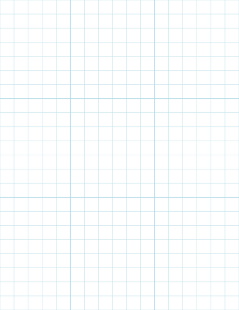 Large-Scale Grid Paper (1/2-inch) - Blue with 3x3 Grid