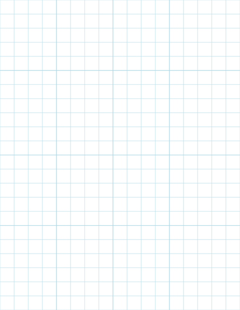Large-Scale Grid Paper (1/2-inch) - Blue with 4x4 Grid