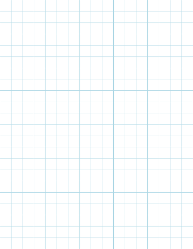 Large-Scale Grid Paper (1/2-inch) - Blue with 5x5 Grid