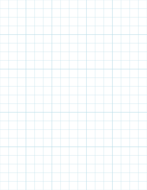 Large-Scale Grid Paper (1/2-inch) - Blue with 5x5 Grid