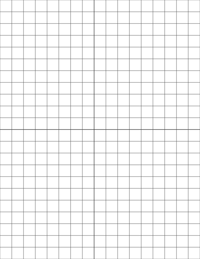 Large-Scale Grid Paper (1/2-inch) - Black with 2x2 Quadrants