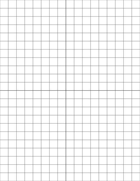 Large-Scale Grid Paper (1/2-inch) - Black with 2x2 Quadrants
