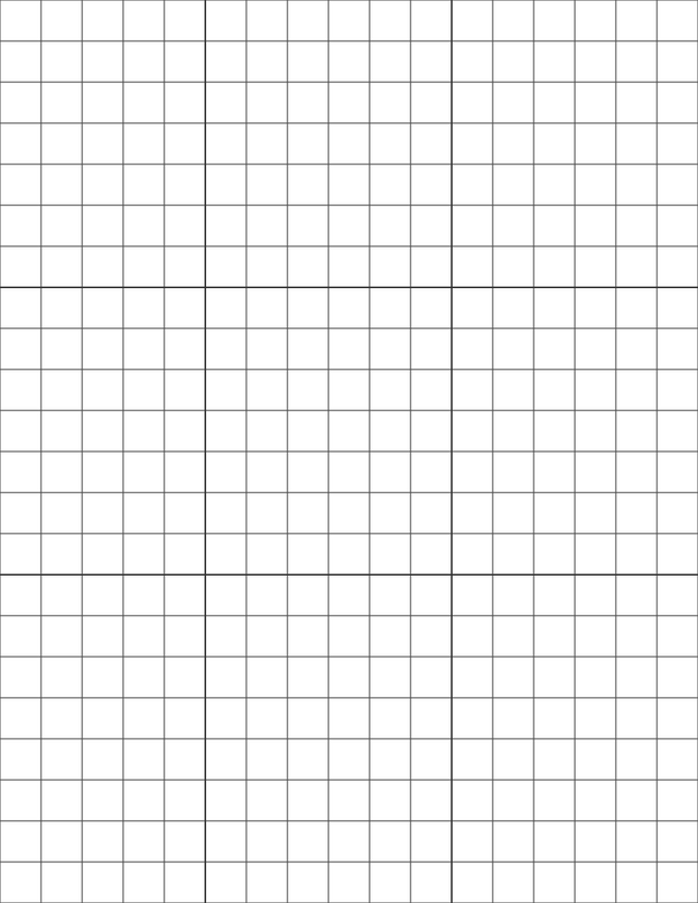 Large-Scale Grid Paper (1/2-inch) - Black with 3x3 Grid