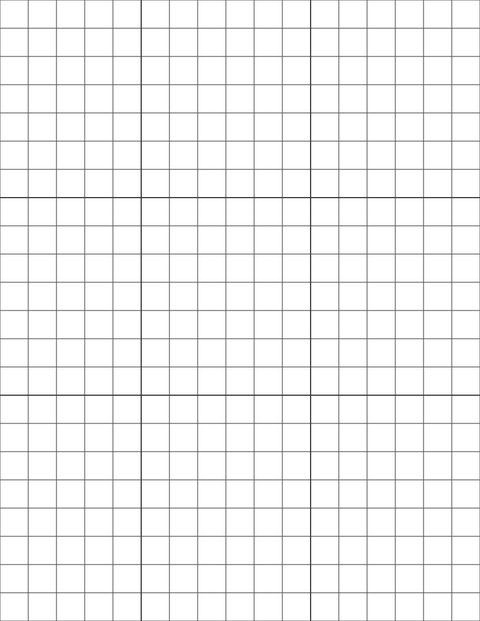 Large-Scale Grid Paper (1/2-inch) - Black with 3x3 Grid