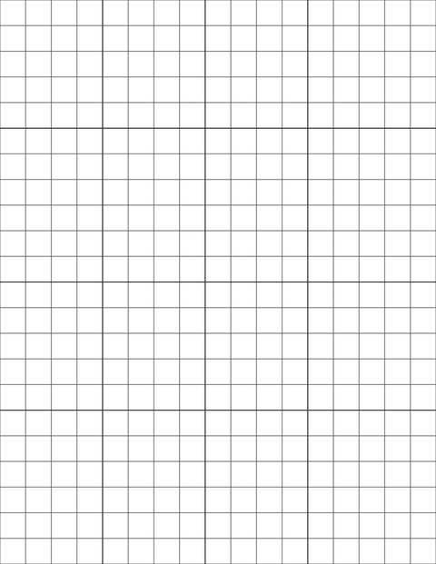 Large-Scale Grid Paper (1/2-inch) - Black with 4x4 Grid