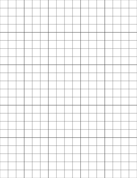 Large-Scale Grid Paper (1/2-inch) - Black with 5x5 Grid