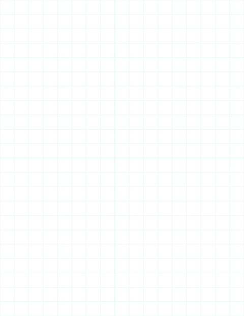 Large-Scale Grid Paper (1/2-inch) - Cyan with 2x2 Quadrants