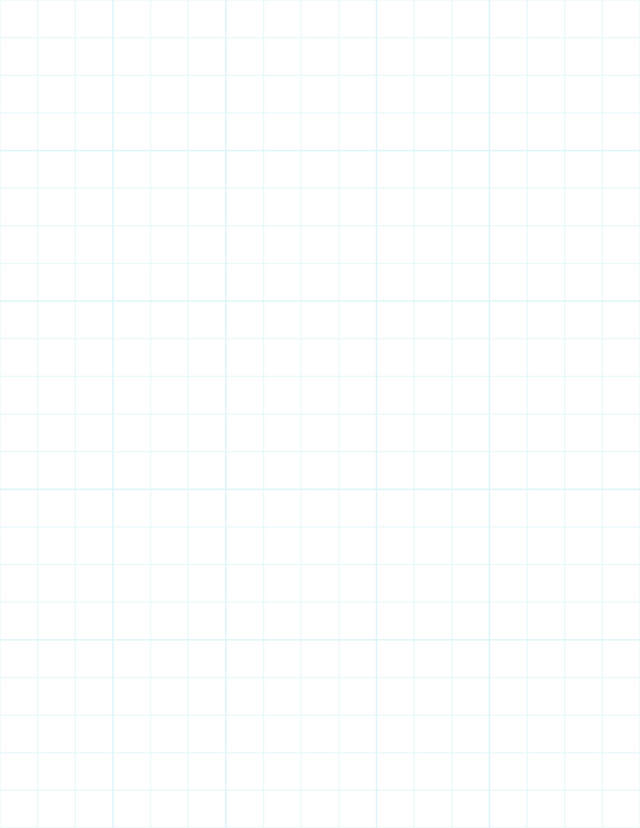 Large-Scale Grid Paper (1/2-inch) - Cyan with 5x5 Grid