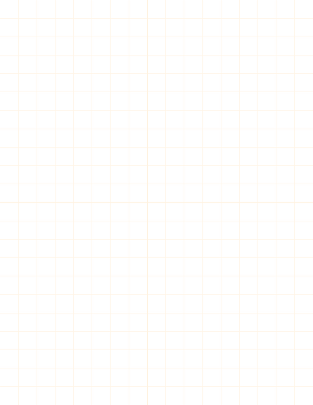 Large-Scale Grid Paper (1/2-inch) - Orange with 2x2 Quadrants