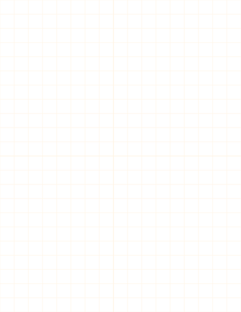 Large-Scale Grid Paper (1/2-inch) - Orange with 2x2 Quadrants