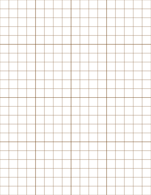 Large-Scale Grid Paper (1/2-inch) - Sepia with 4x4 Grid