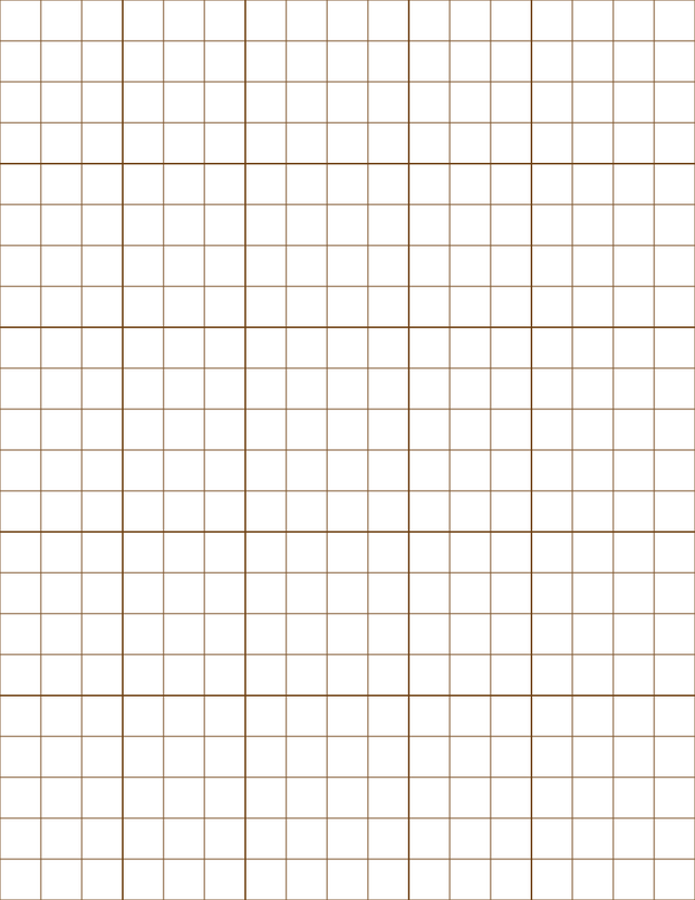 Large-Scale Grid Paper (1/2-inch) - Sepia with 5x5 Grid