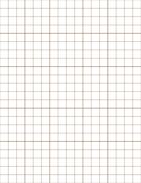 Large-Scale Grid Paper (1/2-inch) - Sepia with 5x5 Grid