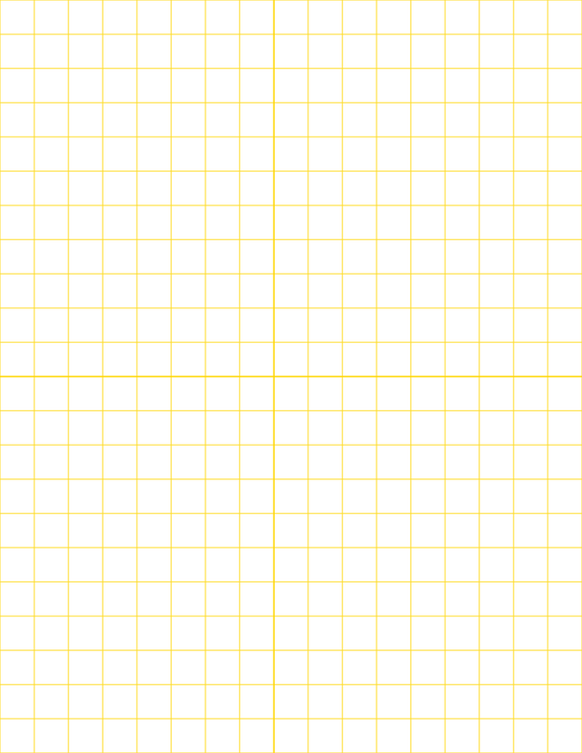Large-Scale Grid Paper (1/2-inch) - Gold with 2x2 Quadrants