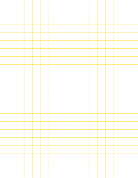 Large-Scale Grid Paper (1/2-inch) - Gold with 2x2 Quadrants