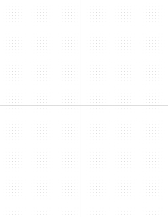 4mm Dot Graph Paper - Gray (1pt dots) with 2x2 Quadrants