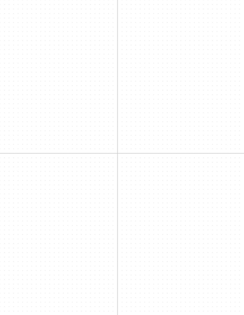 4mm Dot Graph Paper - Gray (1pt dots) with 2x2 Quadrants