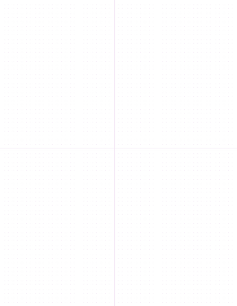 4mm Dot Graph Paper - Purple (1pt dots) with 2x2 Quadrants