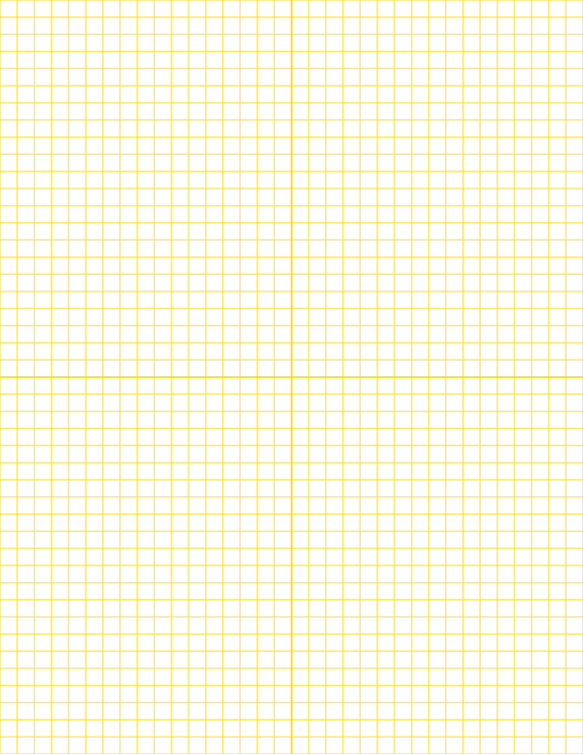 1/4-inch Grid Paper - Gold with 2x2 Quadrants