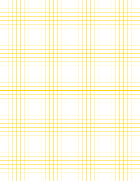 1/4-inch Grid Paper - Gold with 2x2 Quadrants