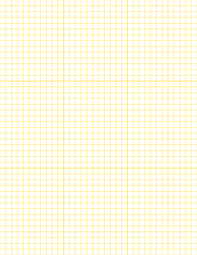 1/4-inch Grid Paper - Gold with 3x3 Grid