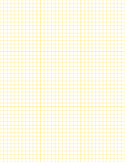 1/4-inch Grid Paper - Gold with 3x3 Grid