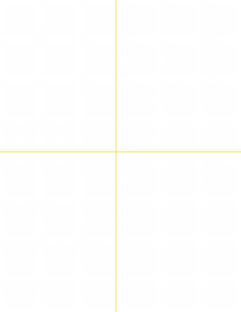 4mm Dot Graph Paper - Gold (0.5pt dots) with 2x2 Quadrants