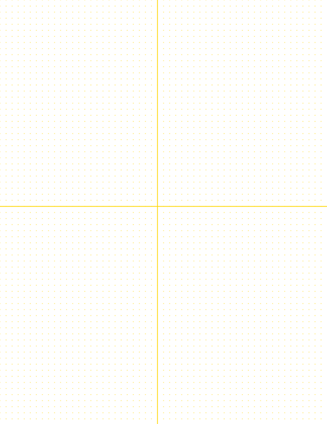 4mm Dot Graph Paper - Gold (1pt dots) with 2x2 Quadrants
