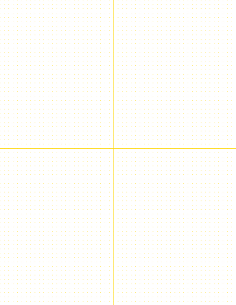 4mm Dot Graph Paper - Gold (1pt dots) with 2x2 Quadrants