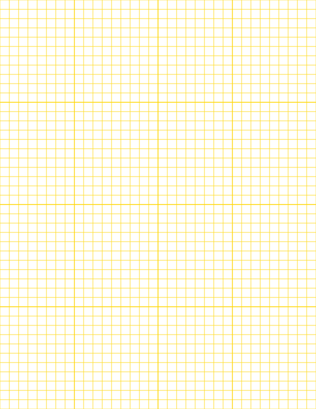 1/4-inch Grid Paper - Gold with 4x4 Grid