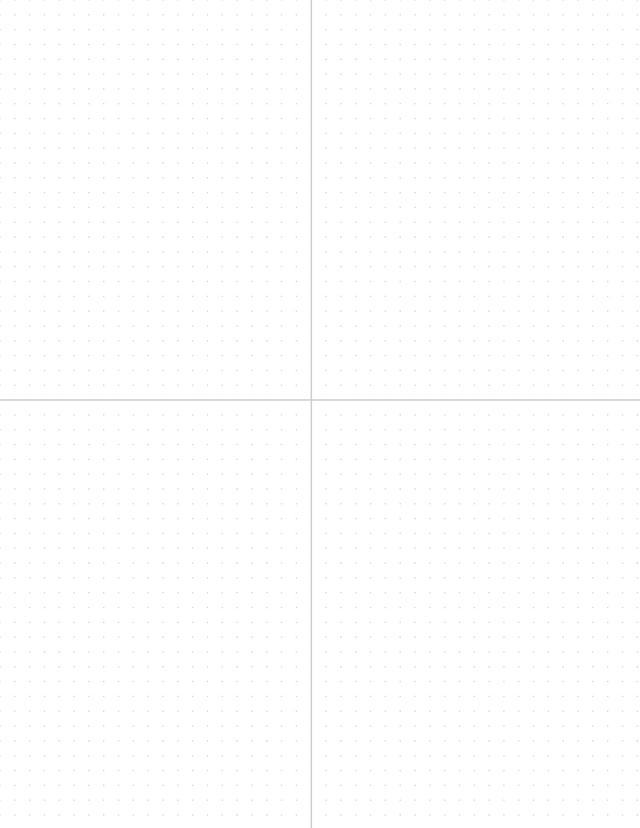 5mm Dot Graph Paper - Gray (1pt dots) with 2x2 Quadrants