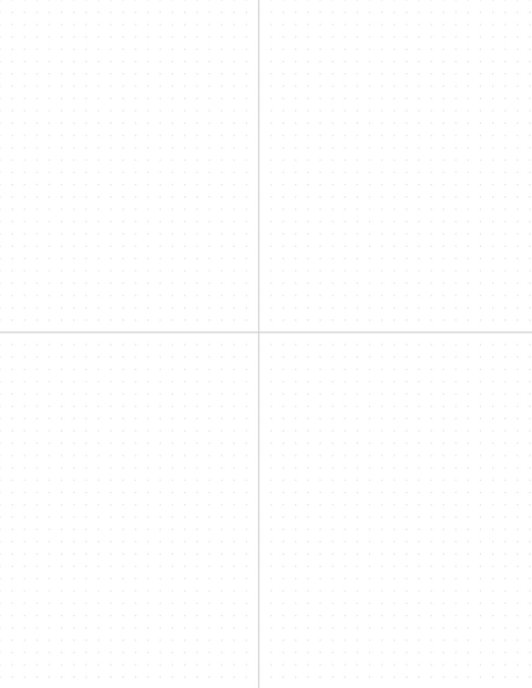 5mm Dot Graph Paper - Gray (1pt dots) with 2x2 Quadrants