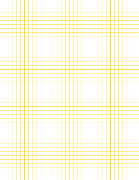 1/4-inch Grid Paper - Gold with 5x5 Grid