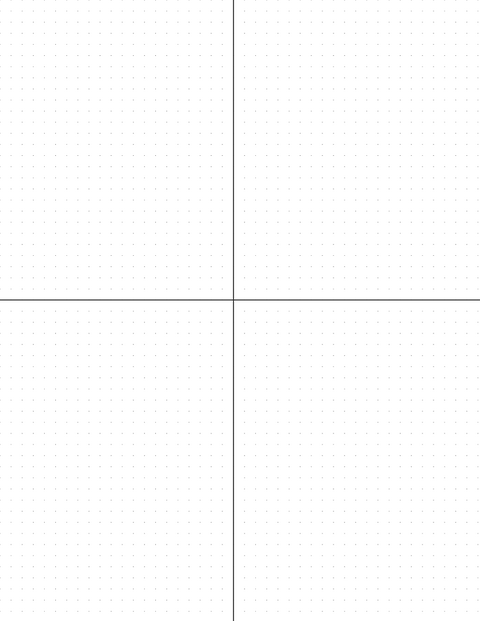 5mm Dot Graph Paper - Black (0.5pt dots) with 2x2 Quadrants
