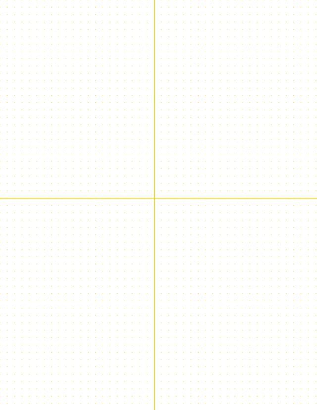 5mm Dot Graph Paper - Gold (1pt dots) with 2x2 Quadrants