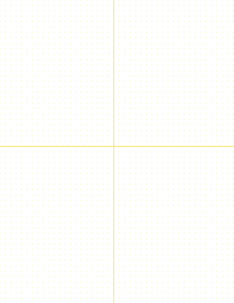 5mm Dot Graph Paper - Gold (1pt dots) with 2x2 Quadrants