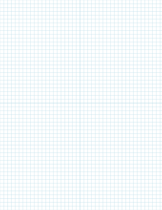 1/5-inch Grid Paper - Blue with 2x2 Quadrants