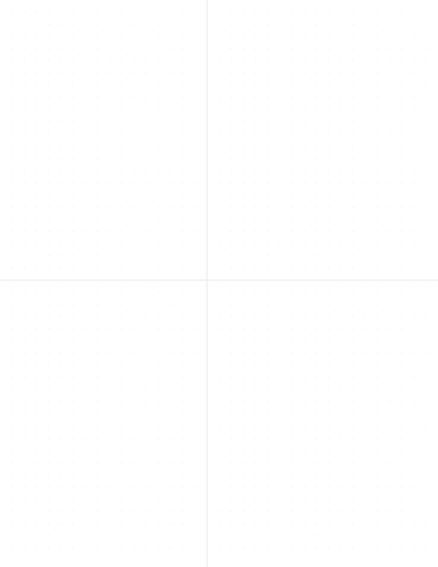 6mm Dot Graph Paper - Purple (1pt dots) with 2x2 Quadrants