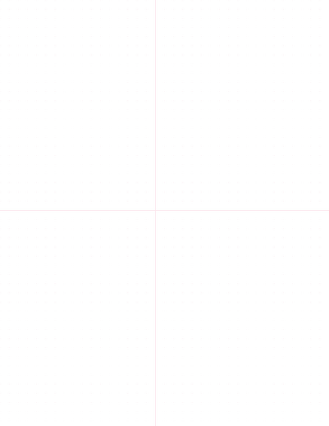 6mm Dot Graph Paper - Pink (0.5pt dots) with 2x2 Quadrants