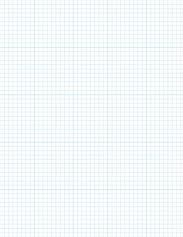1/5-inch Grid Paper - Blue with 5x5 Grid