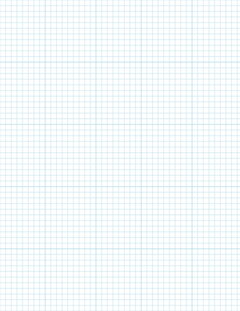 1/5-inch Grid Paper - Blue with 5x5 Grid