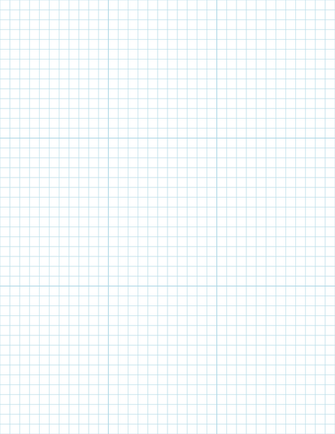 1/4-inch Grid Paper - Blue with 3x3 Grid