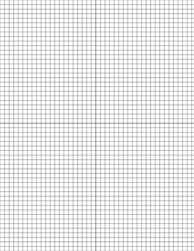1/5-inch Grid Paper - Black with 2x2 Quadrants