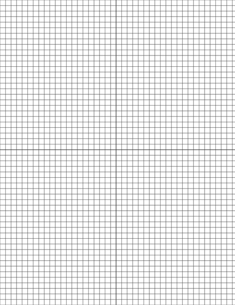 1/5-inch Grid Paper - Black with 2x2 Quadrants