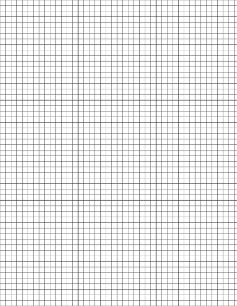 1/5-inch Grid Paper - Black with 3x3 Grid