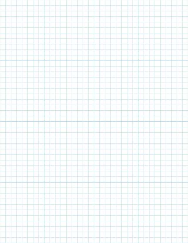 1/4-inch Grid Paper - Blue with 4x4 Grid